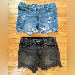 Old Navy High Rise OG Straight Secret Smooth Pocket Jean Shorts - 2 pairs